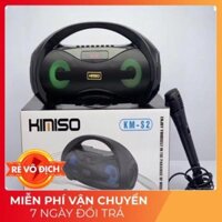 [BH 6 tháng] Loa Bluetooth Karaoke Xách Tay KM-S2 Tặng Kèm 1 Mic Hát Có Dây, Âm Bass Cực Hay, Đèn Led Sống Động
