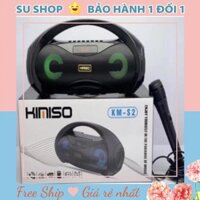 [BH 6 THÁNG]  Loa Bluetooth Karaoke Xách Tay KM-S2 Tặng Kèm 1 Mic Hát Có Dây, Âm Bass Cực Hay, Đèn Led Sống Động
