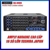 [BH Đổi mới] Amply 16 sò lớn Toshiba.Japan Sankio SK-8900 - Ampli Bluetooth Karaoke Gia Đình 8 cổng Micro