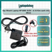 [BH06] Bộ Adapter Sạc Nhanh Laptop HP 80W 19.5V – 4.1A Kim Xanh Nhỏ  vuông – New Sạc zin theo máy hãng Bảo hành 06T