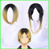 Bh1 Haikyuu Kenma Kozume Tóc Giả Cosplay Dài Ngắn Chuyển Màu Vàng Đen Tóc Anime Tự Nhiên Chịu Nhiệt Tóc Hal