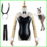 Bh1 Rascal Không Mơ Thấy Thỏ Cô Gái Senpai Sakurajima Mai Bunny Cosplay Bộ Trang Phục Băng Đô Tất Da Dre HB1