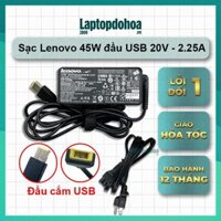 [BH12T]  Adapter sạc zin Lenovo 20V 2.25A 45W USB Lenovo Yoga 2 11 11s s1 K2450 - Sạc zin theo máy - Bảo hành 12 tháng