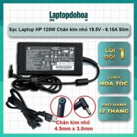 [BH12T] Bộ Adapter Sạc laptop HP 19.5V 6.15A 120W chân kim xanh nhỏ Slim (kèm dây nguồn) Sạc zin theo máy - Bảo hành 12T