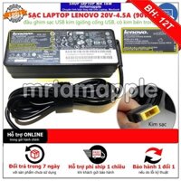 [BH12TH] (ADAPTER) SẠC LAPTOP LENOVO 20V 4.5A (90W) (USB kim) kích thước đầu ghim sạc USB Type A