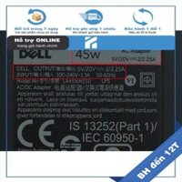 BH12TH Sạc Laptop Dell Latitude 11 12 13 5175 7275 7370 XPS 12 12 Dell Venue Pro 8 10  45W Chân Type C-Hàng mới-