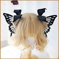 Bh4 2 Chiếc Gothic Retro Phù Thủy Lục Giác Bướm Kẹp Tóc Gothic Quỷ Dơi Cánh Kẹp Tóc Phụ Kiện Tóc Halloween HB4