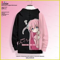 Bh8 Bocchi The Rock Áo Khoác Anime Dài Tay Top Người Phụ Nữ Cosplay Gotou Hitori 3D Áo Chui Đầu Thời Trang Oversize HB
