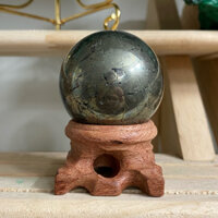 Bi cầu Đá vàng găm-Pyrite Sphere,thu hút tài lộc,thúc đẩy ý chí,mang lại thịnh vượng cho chủ nhân(Hàng nhận y hình)