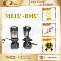 Bi Cầu Mini Siêu Sáng Đèn LED Xe Máy Chân H4 M01U-R05  120W 24 Nhân LED - BH 24 TH hondavietanh