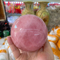 bi cầu thạch anh hồng tự nhiên 7cm