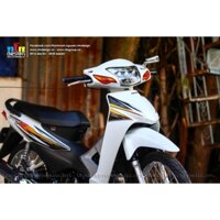 Bi Decal Tem Rời Dán Xe Wave A 2018 110 Mẫu Móc Trắng Đen Vàng