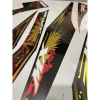 Bi Decal Tem Rời Dán Xe Exciter 2009 Mẫu Jupiter MX Đỏ Đen Vàng, Tem Candy Camay Cao Cấp Chất Lượng Cao