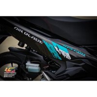 Bi Decal TEM RỜI mẫu ADN Special Edition xanh ngọc cho AirBlade đen xe dễ dán