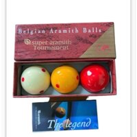 Bi Lip/Bi 3C, bộ 3 bóng bida Aramith chơi bàn líp hoặc 3 băng chất liệu nhựa đặc, sáng hạn chế bám lơ - Bi A Lạc Đạo