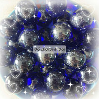 Bi thuỷ tinh lớn 25mm màu xanh dương trong đậm - bi trang trí cây cảnh và hồ cá