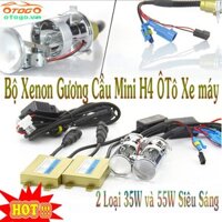 Bi Xenon Mini Projector H4 Gương Cầu Cho Ô tô, Xe Máy