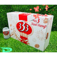 Bia 333 thùng 24 lon x 330ml(mẫu thường)