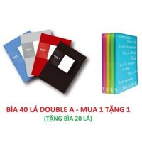 Bìa 40 lá Double A - Màu đỏ