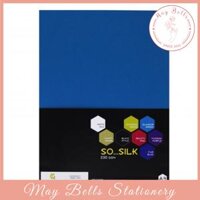 Bìa A4 màu đặc biệt Tím huế, Nâu, Navy blue, Asparagus 125gsm - Navy blue