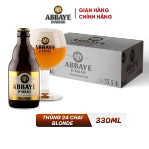 Bia Abbaye d’Aulne Blonde 6% Thùng 24 chai 330ml