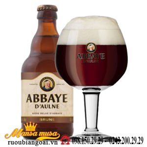 Bia Abbaye d’Aulne Brune 6% Bỉ - chai 330ml
