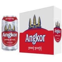 Bia Angkor Campuchia 5%vol lon 330 ml nguyên thùng 24 lon