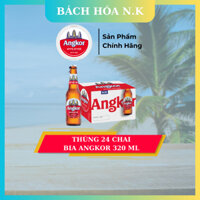 Bia Angkor Chai - Bia Campuchia - Thùng 24 Chai x 330ml