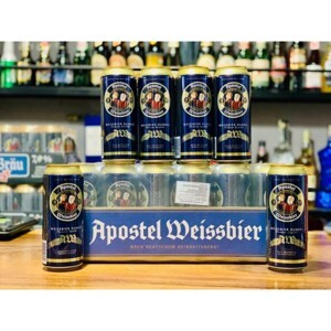 Bia Apostel Weissbier Dunkel 5,3% Đức - 24 lon, 500ml
