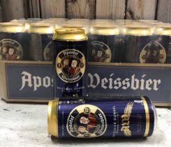 Bia Apostel Weissbier Dunkel 5,3% Đức - 24 lon, 500ml