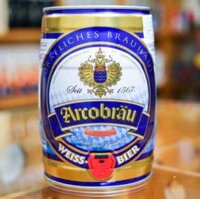 Bia Arcobrau Weissbier Hell bom 5 lít – nhập khẩu Đức 5.3% vol