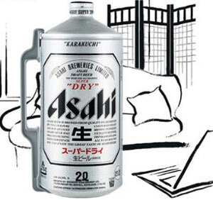 Bia Asahi 5% bình 2L