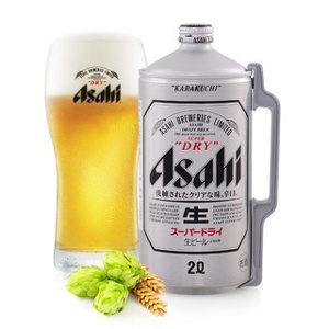 Bia Asahi 5% bình 2L