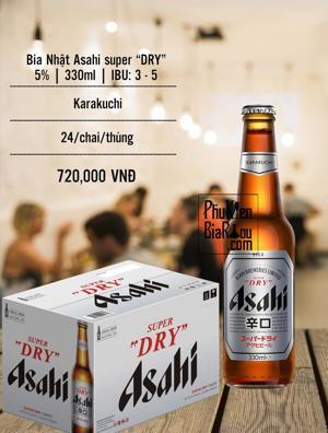Bia Asahi 5% - Thùng 24 lon 330ml
