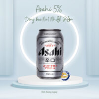 Bia Asahi Super Dry 5.0%, lon 330ml, thùng 24 lon