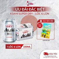 Bia Asahi Super "DRY" Chính Hãng Lốc 6 Lon (330ml/Lon)