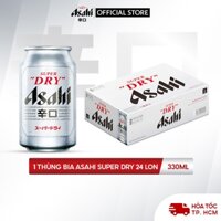 Bia Asahi Super "DRY" Chính Hãng Thùng 24 Lon (330ml/Lon)