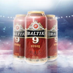 Bia Baltika 9 - 8%, lon 500ml