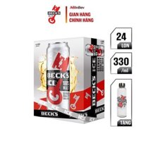 BIA BECKS ICE 24 Lon x 330ml | Bia chuẩn vị Đức