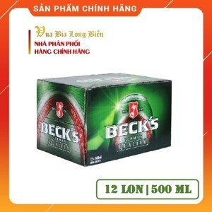 Bia Beck's Xanh lon 500ml - Thùng 12