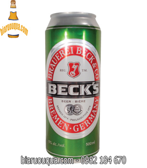 Bia Beck's Xanh lon 500ml - Thùng 12