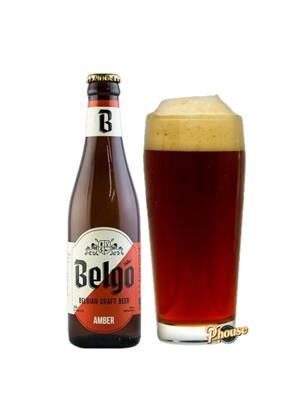 Bia Belgo Amber 5.1% Thùng 24 Chai x 330ml