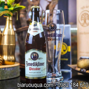 Bia Benediktiner Weissbier 5,4% Đức - thùng 12 chai 500ml