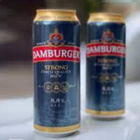 Bia Bỉ Damburger Strong Finest Quality Brew 8.8% vol lon xanh 500ml