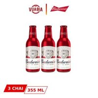 Bia Budweiser 3 Chai Alumium 355ml - [Date 03/2023] [Hà Nội] - Không Bán Lẻ
