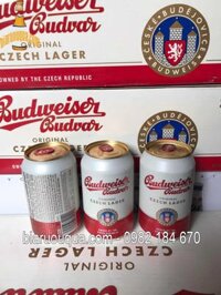 Bia Budweiser Budvar Original 5% lon 330ml nhập khẩu Tiệp