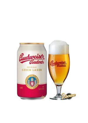 Bia Budweiser Budvar vàng thùng 24 lon x 330ml
