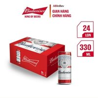 Bia budweiser thùng 24 lon 330ml bia Tết mẫu mới