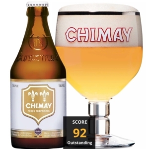 Bia Chimay trắng Triple 8% – chai 33cl
