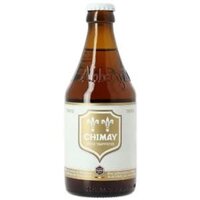 Bia Chimay trắng – White Pères Trappistes của Bỉ 8% vol chai 330ml
